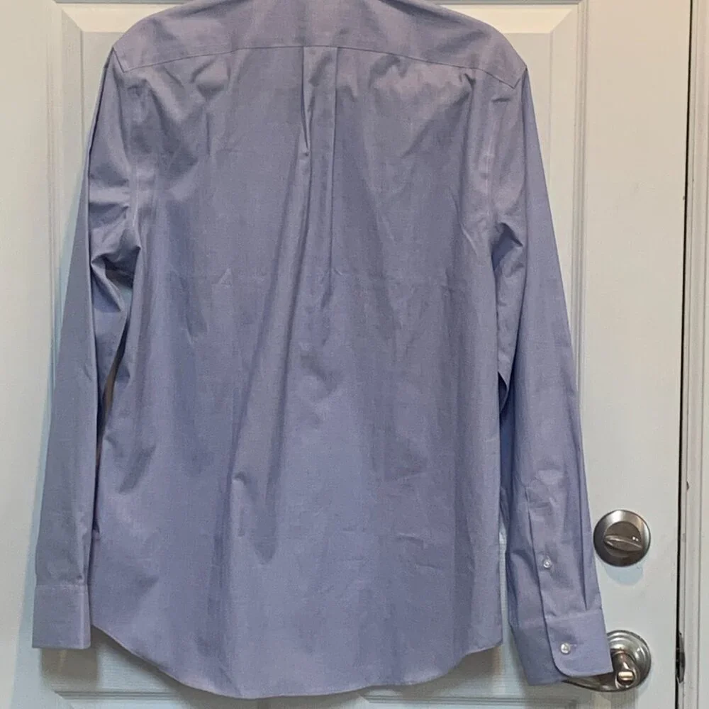 J Crew Men's Classic Blue Oxford Shirt Button Brown Collar Sz M- NWT #602 - Picture 3 of 7